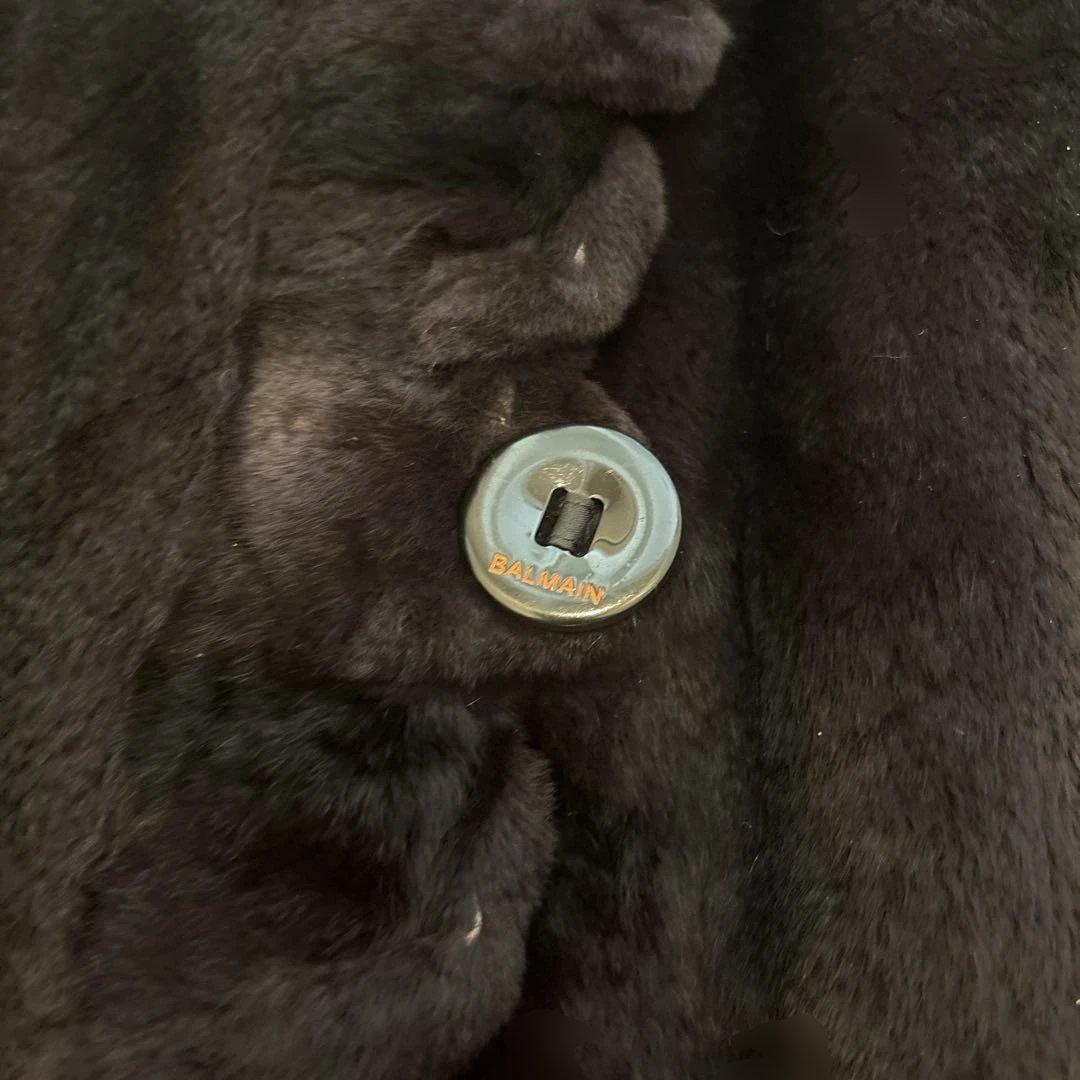 BALMAIN フード付き毛皮コート 両面使える