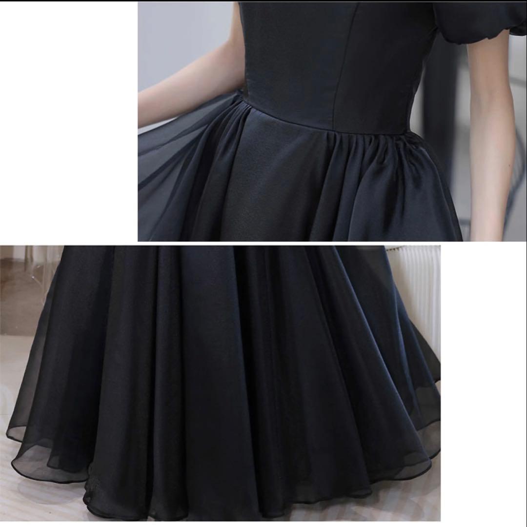 前撮り　ブラックパーティードレス