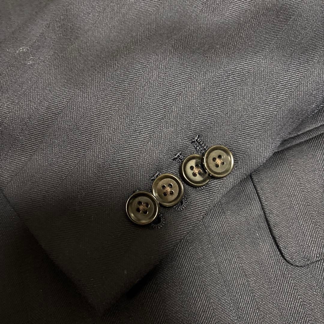 ya4Sスリムパーソンズダークブルー ダブルブレスト ビジネススーツ