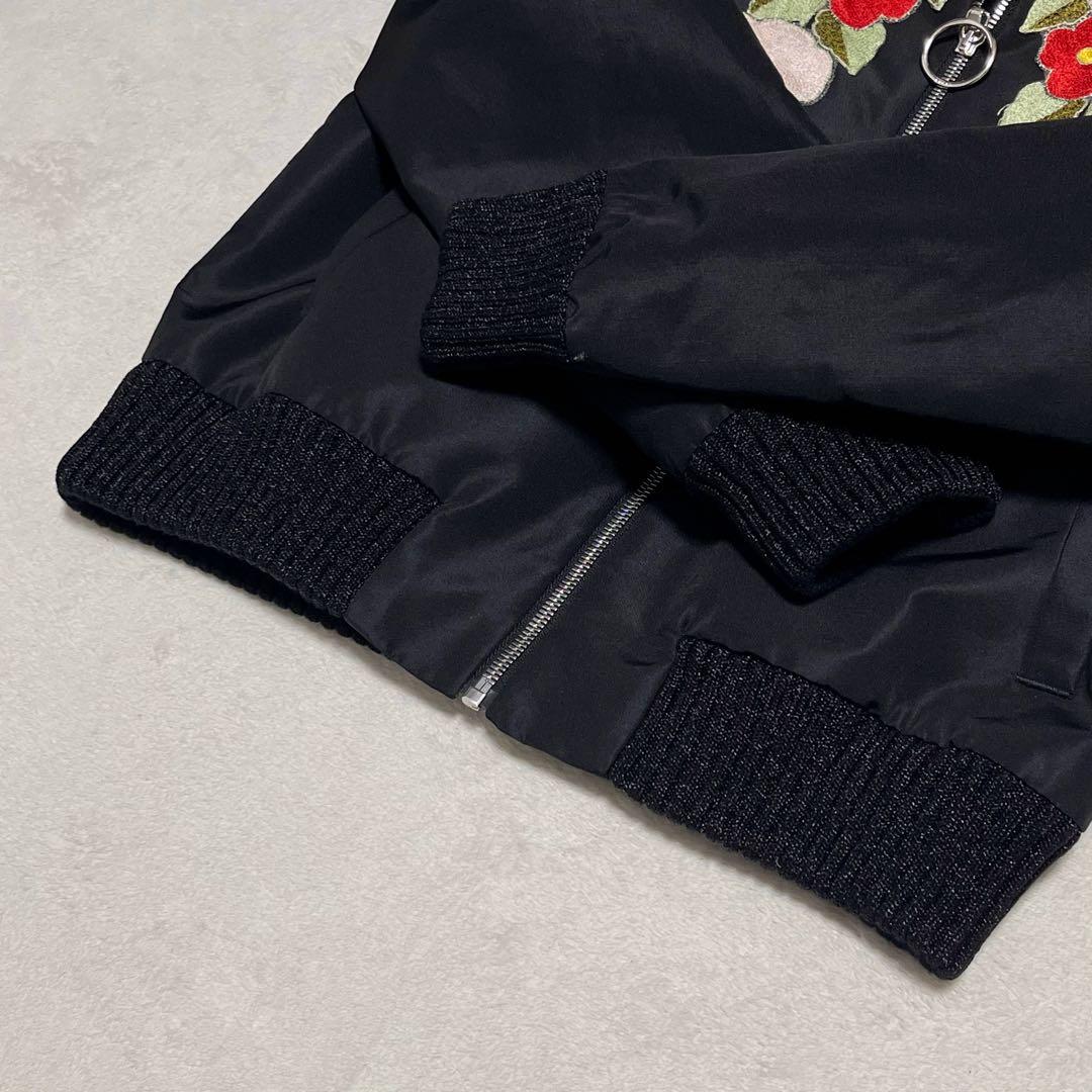 【美品・入手困難デザイン】 グッチ 花柄刺繍 シルク混 袋付き 完売 ジャケット