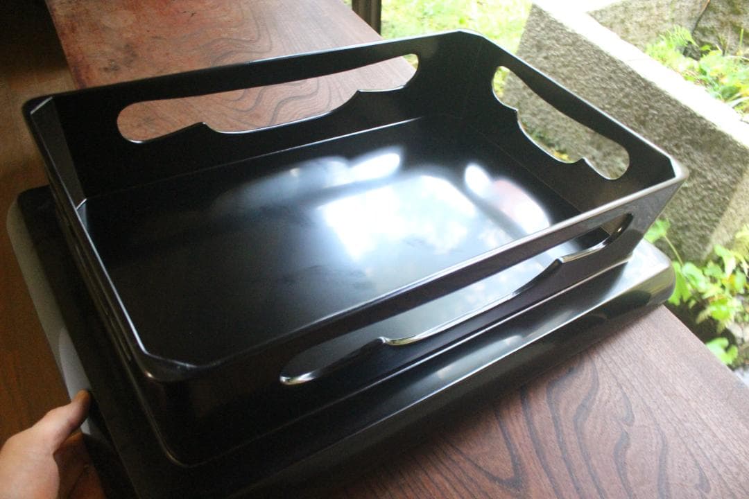 デッドストック！！極上松竹梅鶴亀沈金の映える輪島塗屠蘇器重箱揃い（検重箱お重