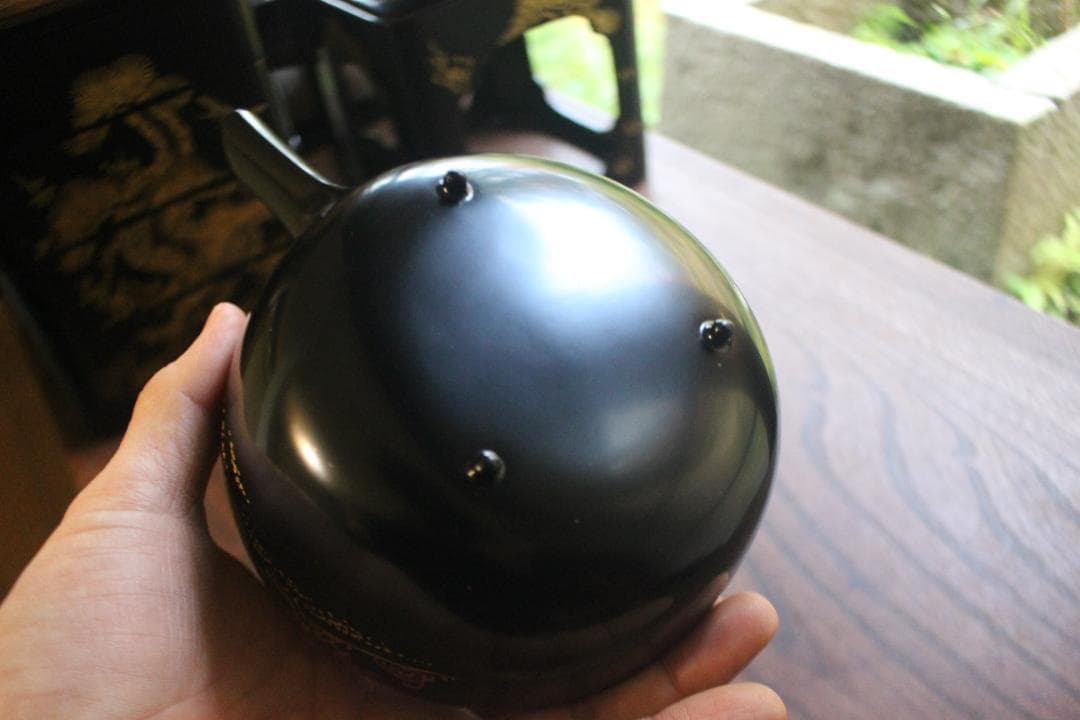 デッドストック！！極上松竹梅鶴亀沈金の映える輪島塗屠蘇器重箱揃い（検重箱お重