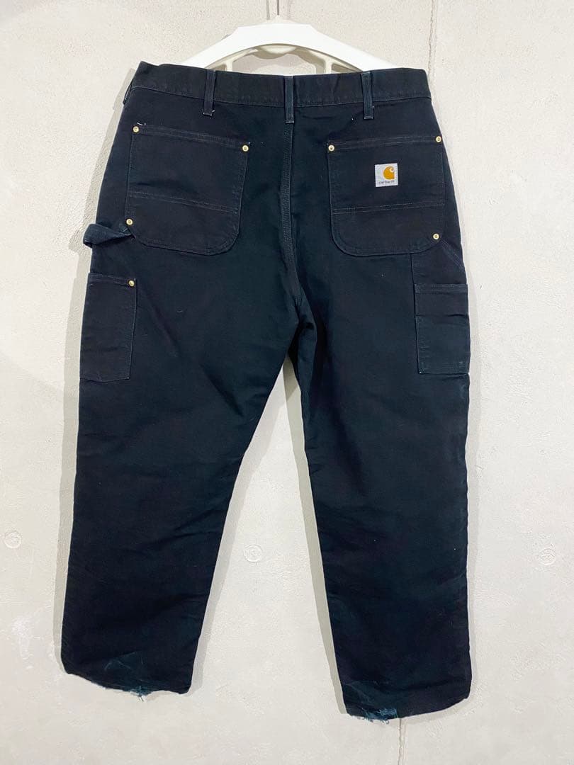 カーハート ダブルニー パンツ ブラック 黒　36×30 W36