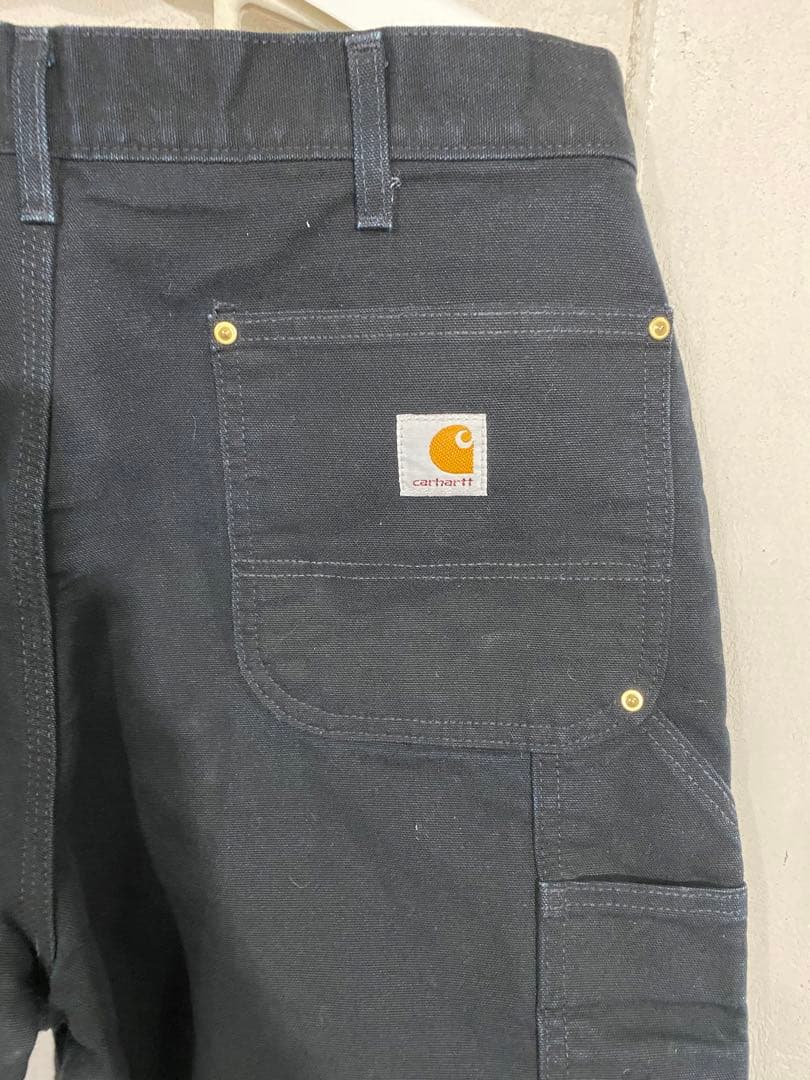 カーハート ダブルニー パンツ ブラック 黒　36×30 W36