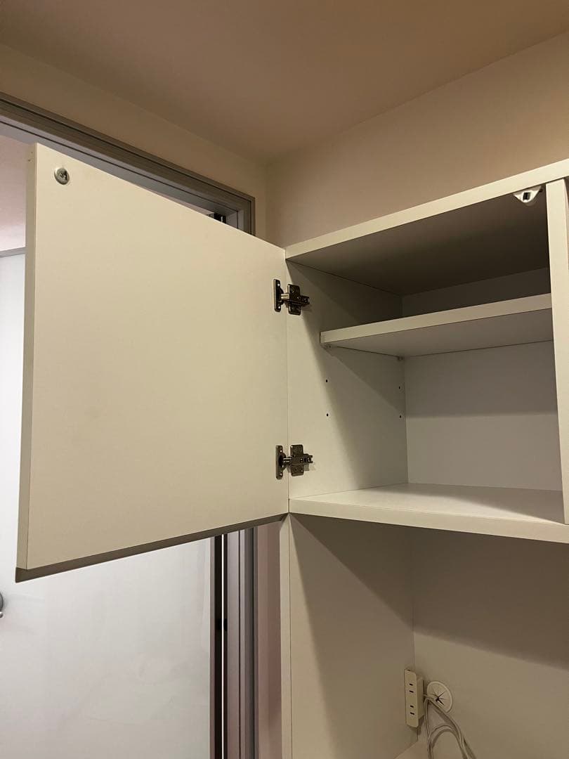 KAGUCOCO 鏡面ホワイト 食器棚・レンジ台　大川家具