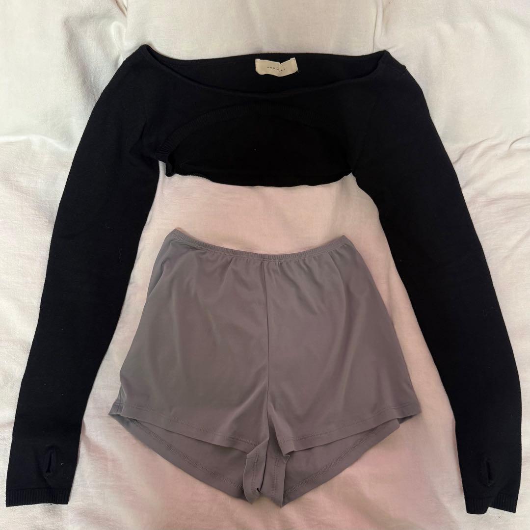 ワンピース A Karen knit set mini dress gray M