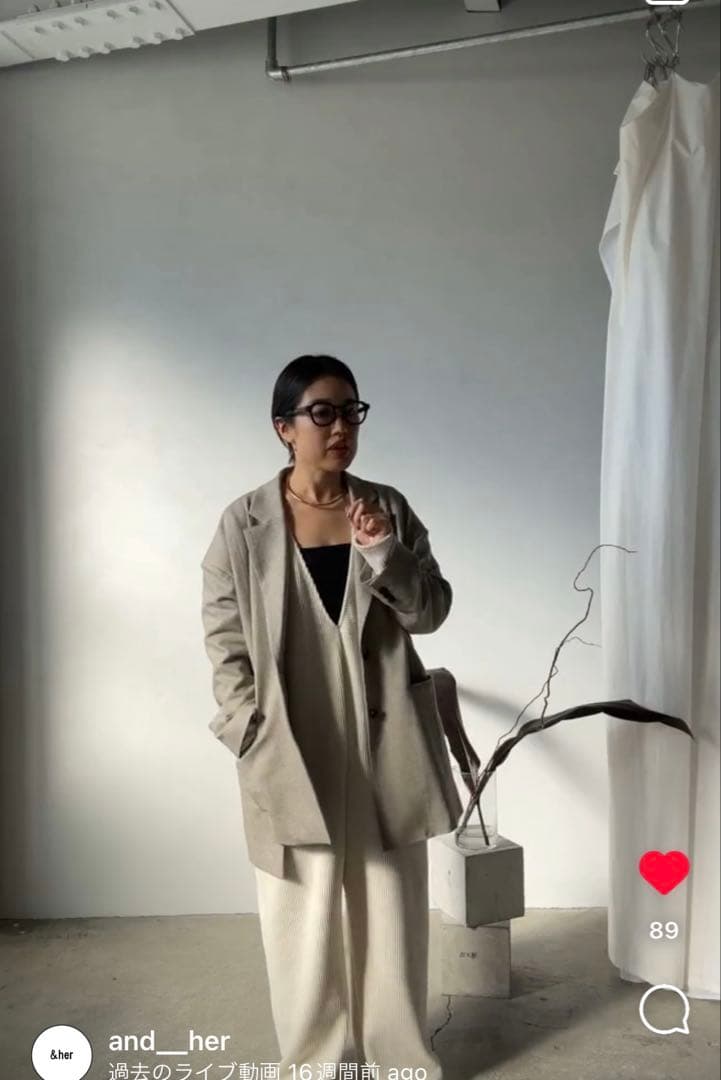 ＆her アンドハー　tweed ジャケット　コート