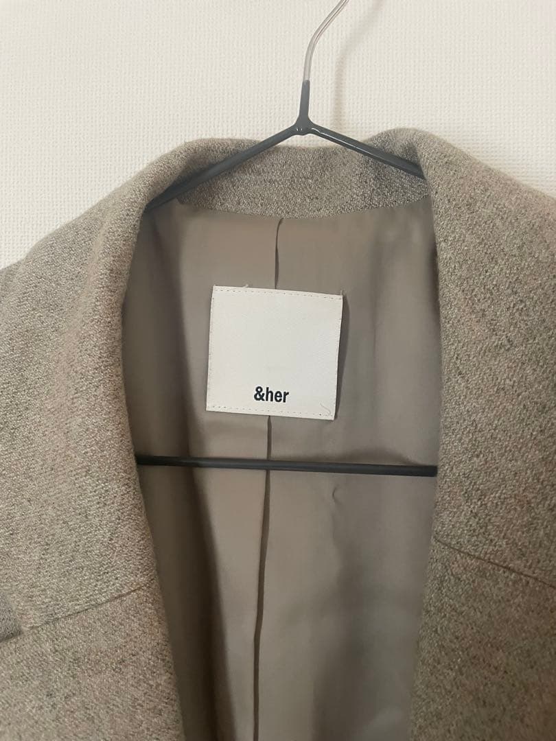 ＆her アンドハー　tweed ジャケット　コート
