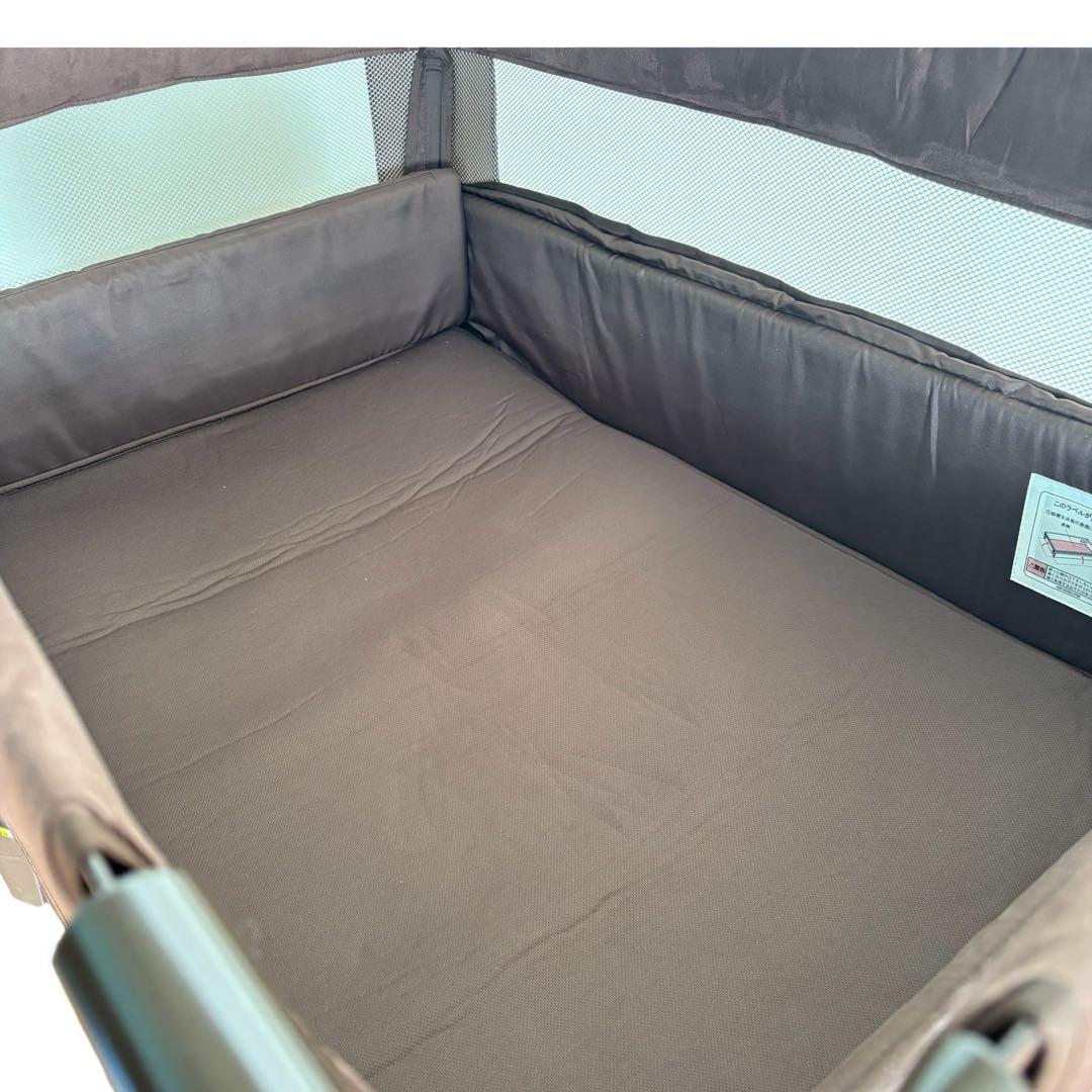 【最上位・美品】Aprica ココネルエアープラスAB ブラウン ベビーベッド