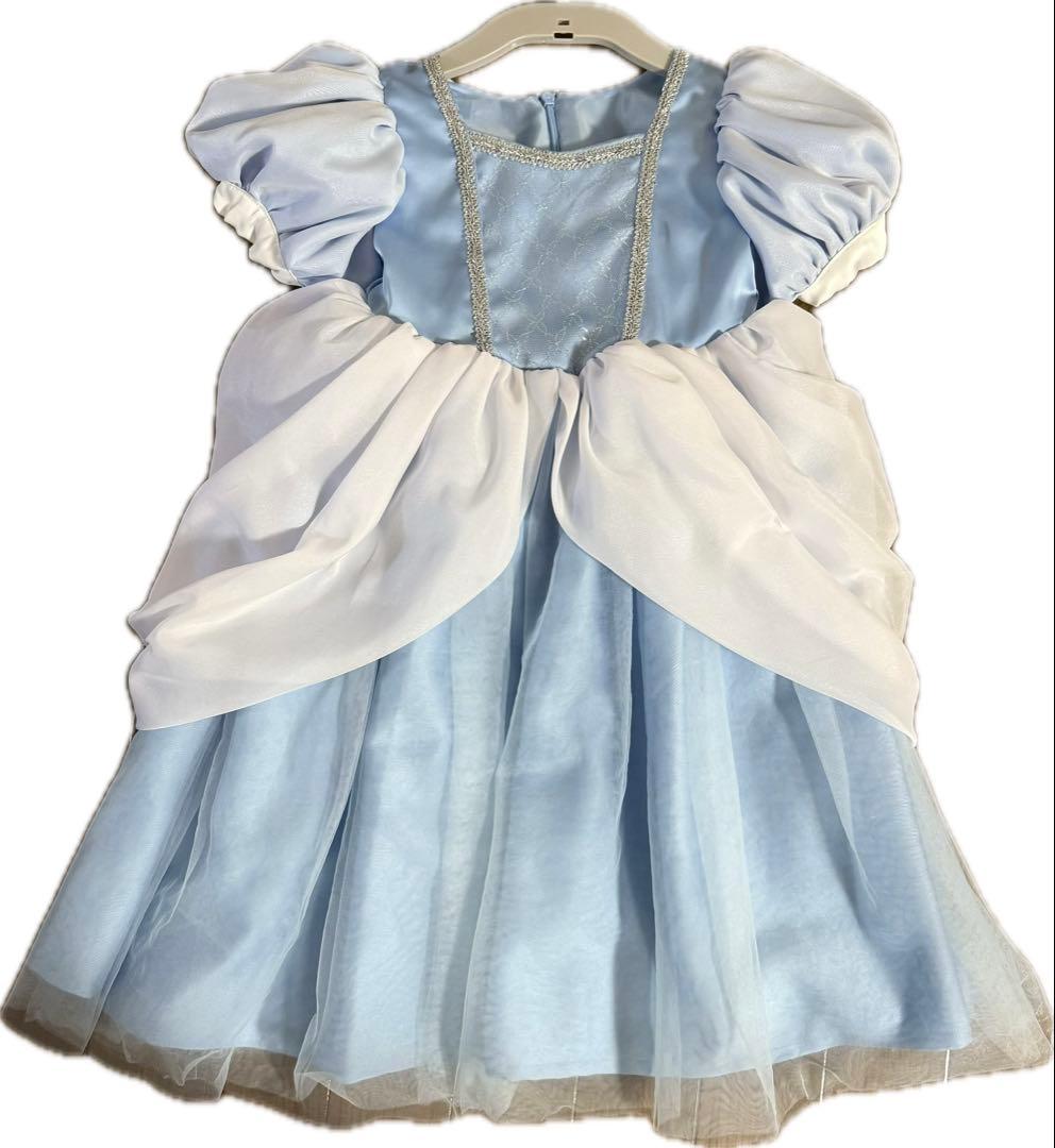 Cottoli シンデレラ 水色ドレス 100 靴17㎝カチューシャ