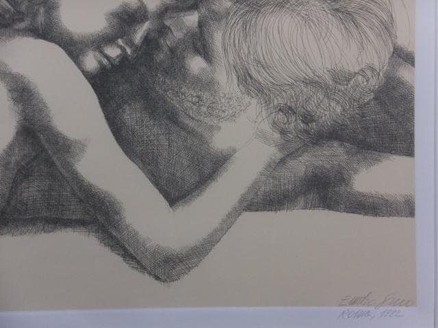 エミリオ・グレコ　直筆サイン『COMMIATO No21』エッチング 0801S