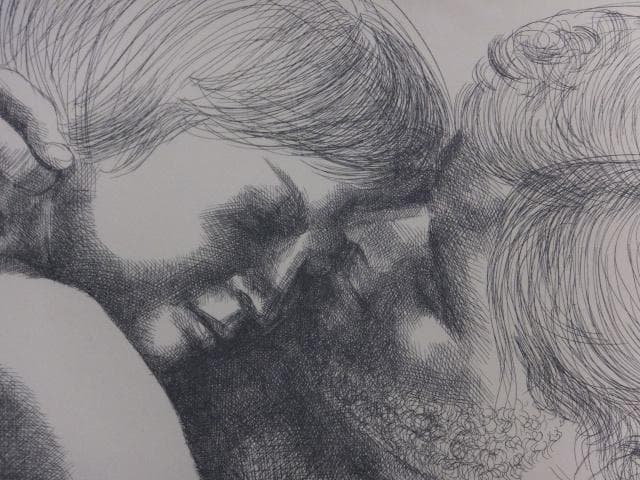 エミリオ・グレコ　直筆サイン『COMMIATO No21』エッチング 0801S