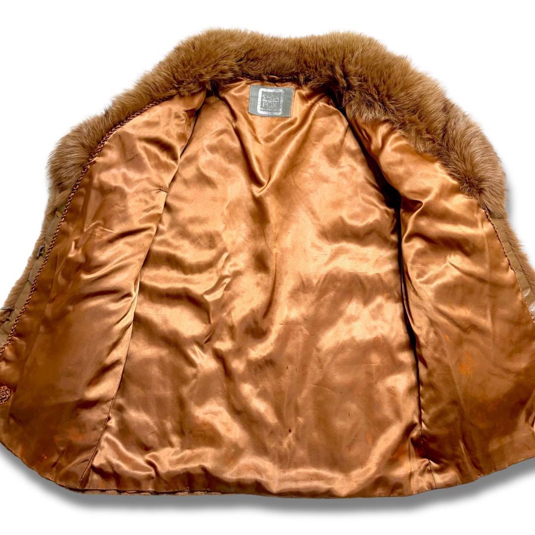 美品✨サガフォックス リアルファーコート 本毛皮 ふわふわ ボリューム感