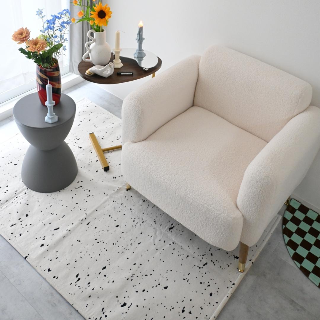 【morl】ラグ 大きい 韓国 滑り止め チェック柄