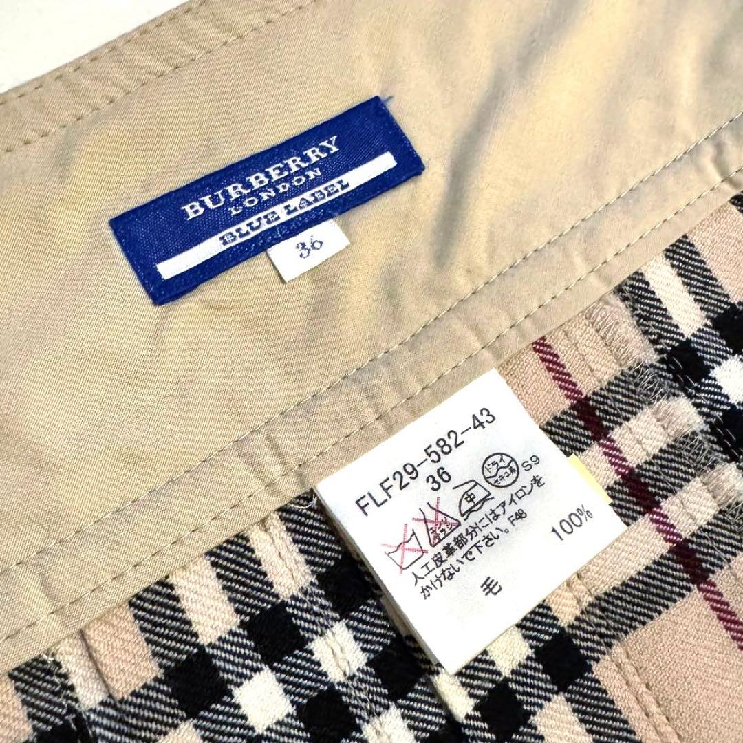 BURBERRY BLUE LABEL チェックプリーツスカート 36