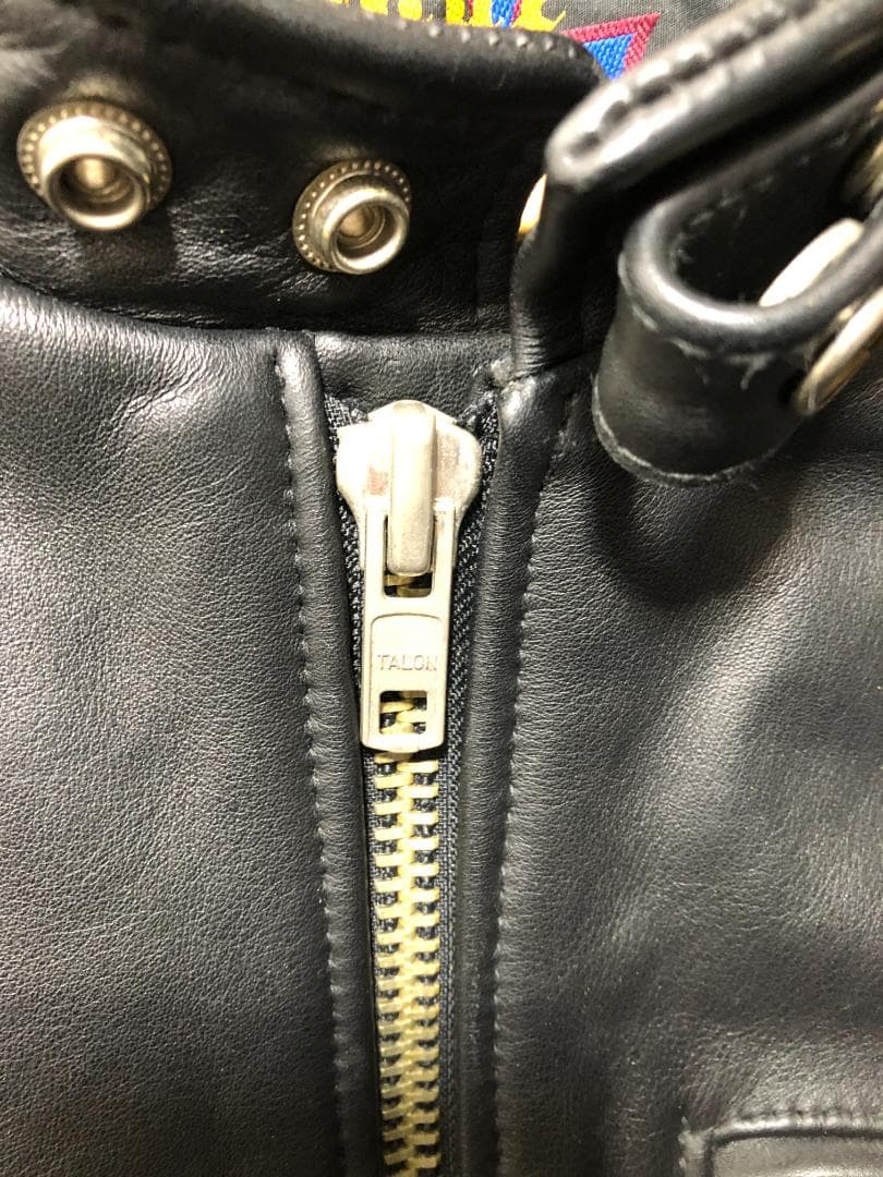 032050 Blue Cross レザー ジャケット 38 ブラック