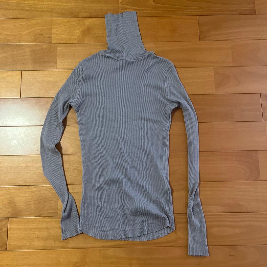 ソージュ　カシミヤ混インナータートル　ミドルグレイ