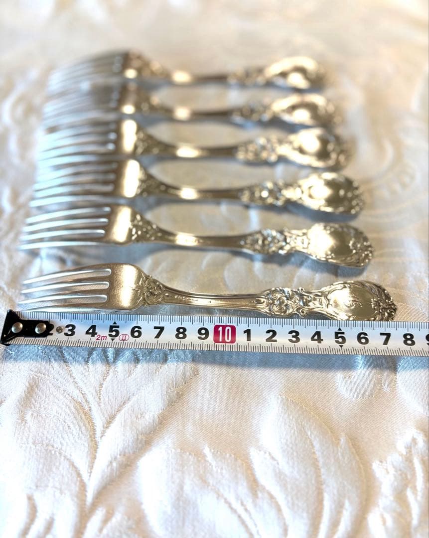 純銀 米国 Reed & Barton スターリングシルバー フォーク 6本希少