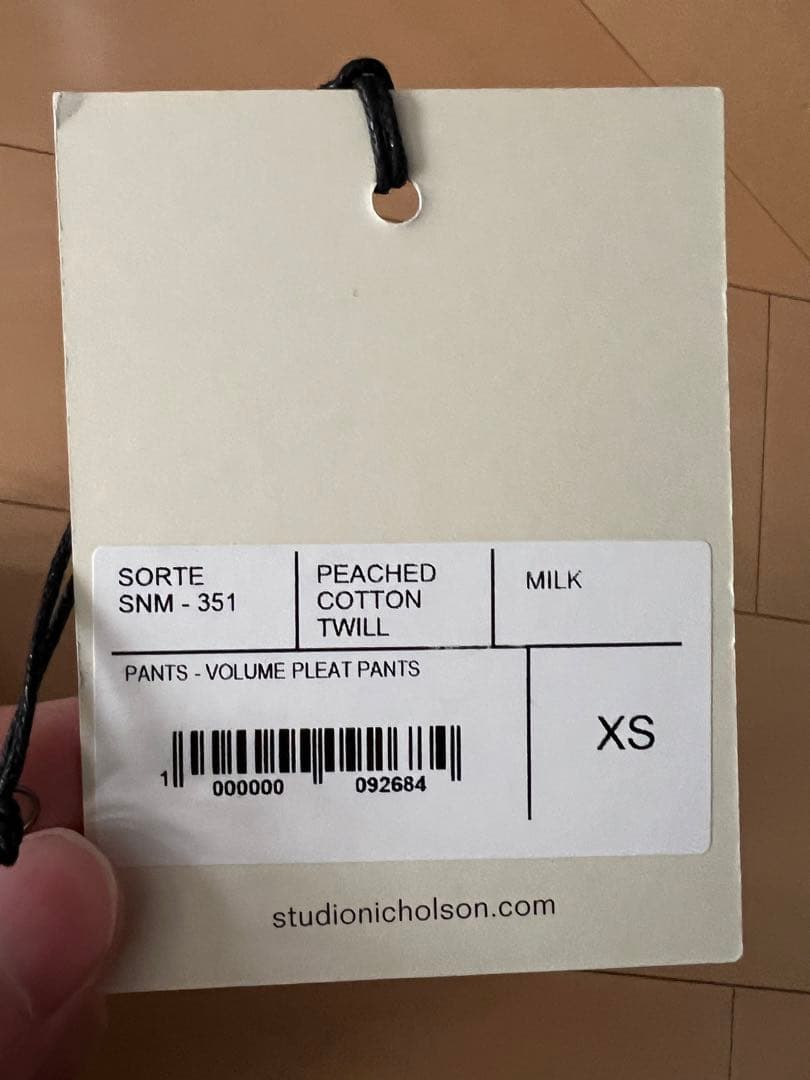 P*様 STUDIO NICHOLSON VOLUME PLEAT PANTS