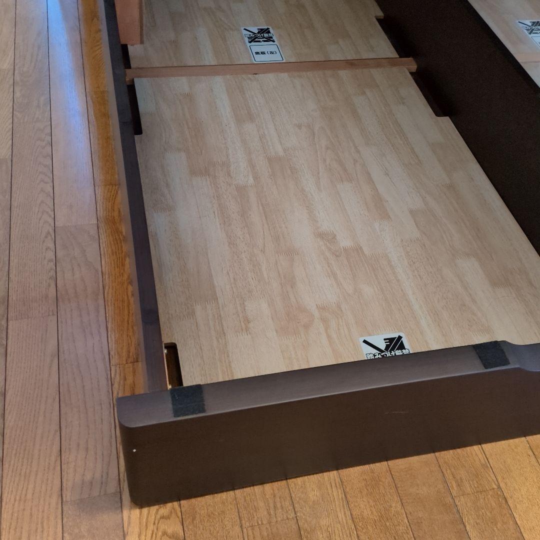 ニトリクイーンベッドマットレス付き油圧跳ね上げ式木製