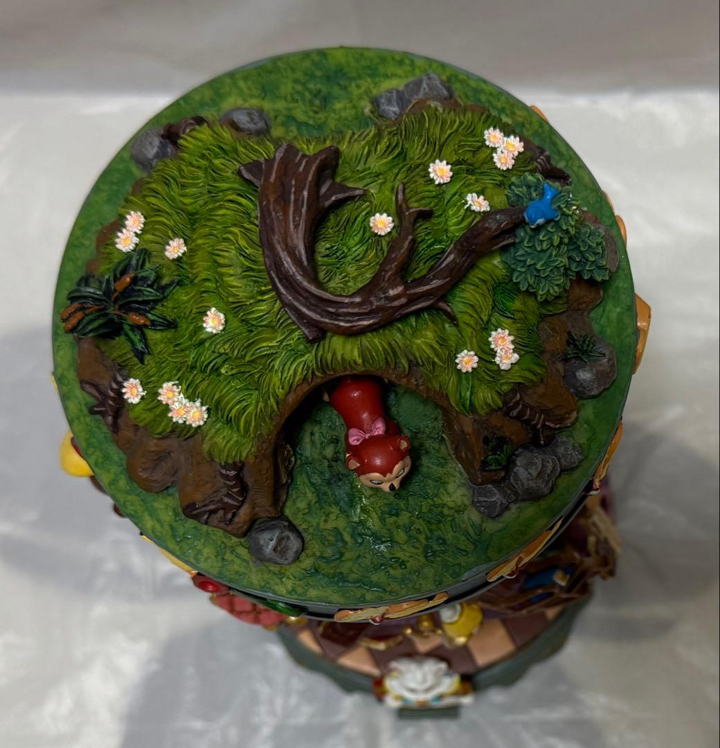 ディズニー 不思議の国のアリス 砂時計型ライトアップ オルゴール付スノーグローブ