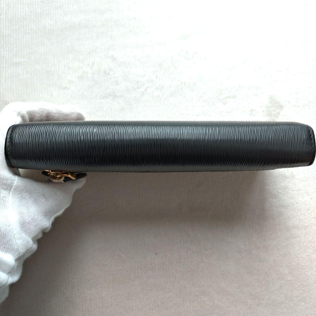 PRADA 長財布 パスケース ゴールドロゴ ブラック ヴイッテロムーブ