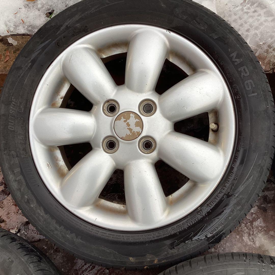 ゆ*じ様 スズキ　ラパン純正ホイール　14インチ夏タイヤ付き4本セット❗️全国送
