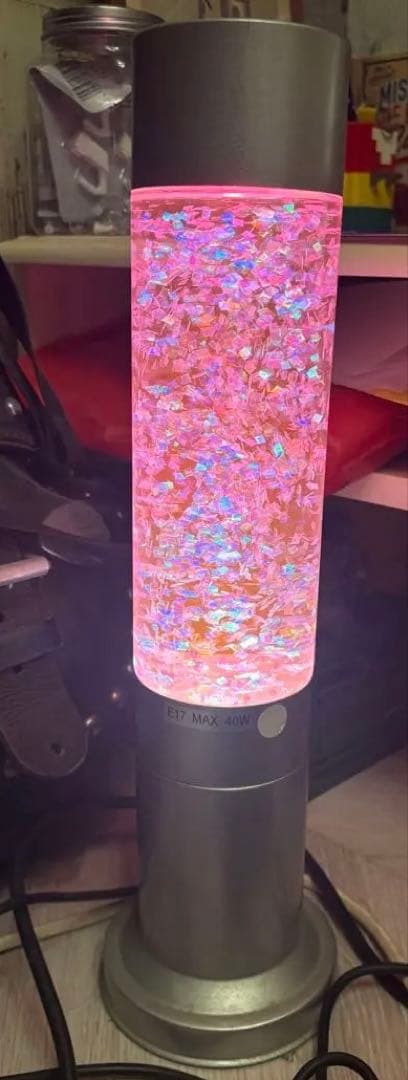 ラバランプ シルバー 約43cm レトロ