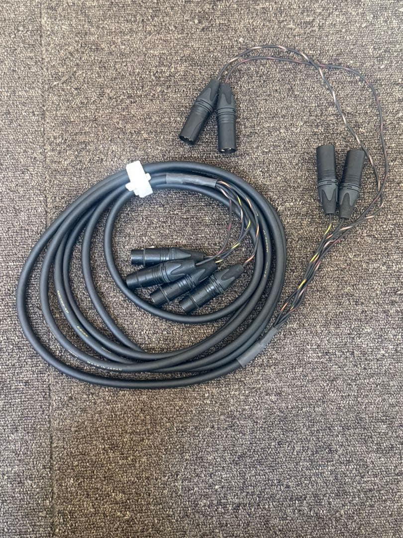 (使用回数数回)4m 先バラ長め XLR 4chマルチマイクケーブル