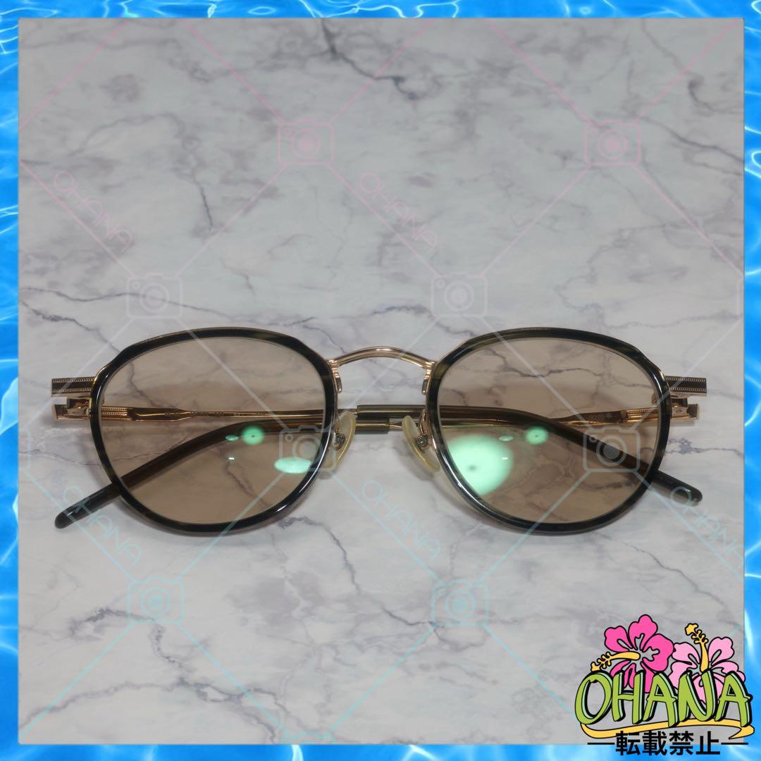 999.9／フォーナインズ M-43 ダークオリーブササ × ゴールド 眼鏡