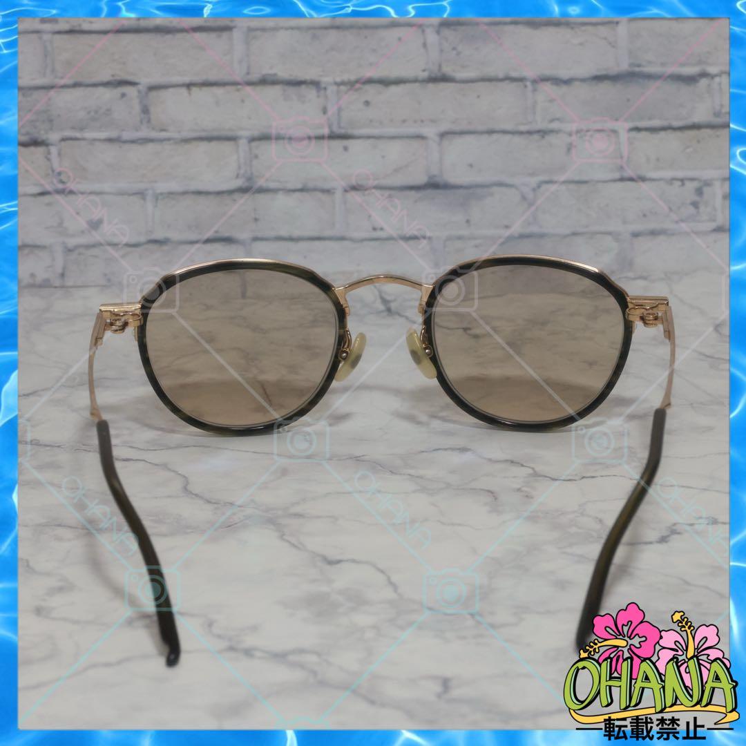 999.9／フォーナインズ M-43 ダークオリーブササ × ゴールド 眼鏡