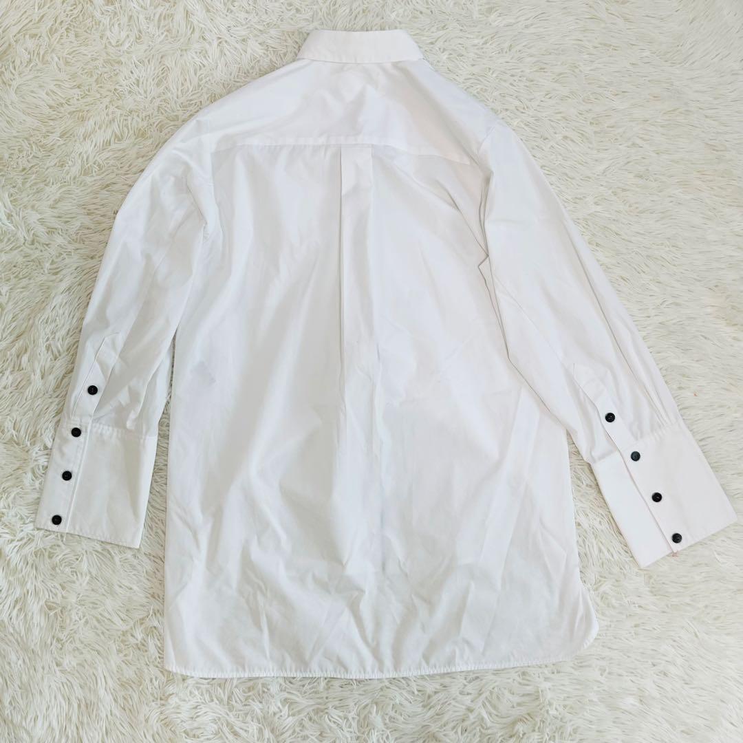 23ss エンフォルド スタンダードシャツ 白 比翼 長袖 mサイズ