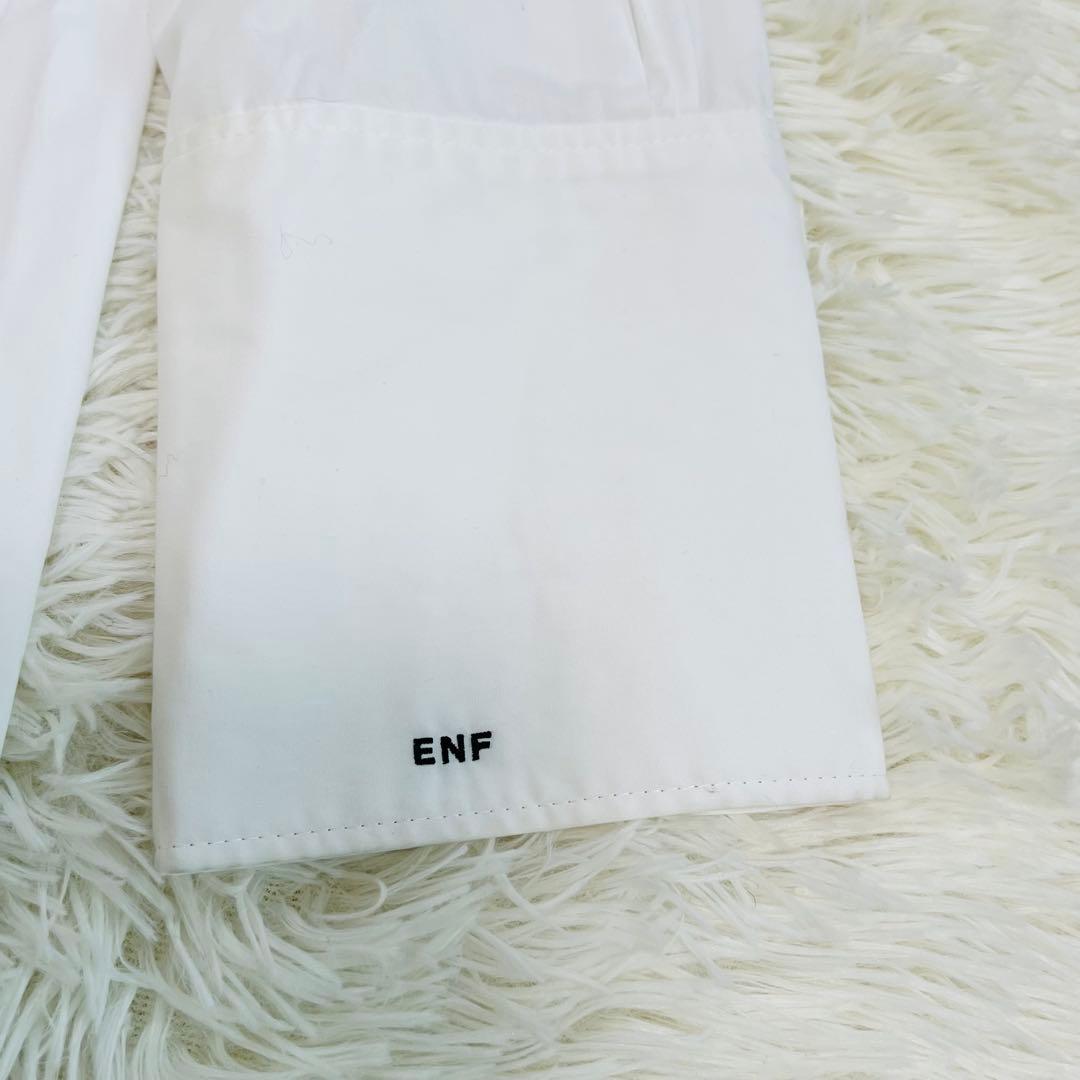 23ss エンフォルド スタンダードシャツ 白 比翼 長袖 mサイズ