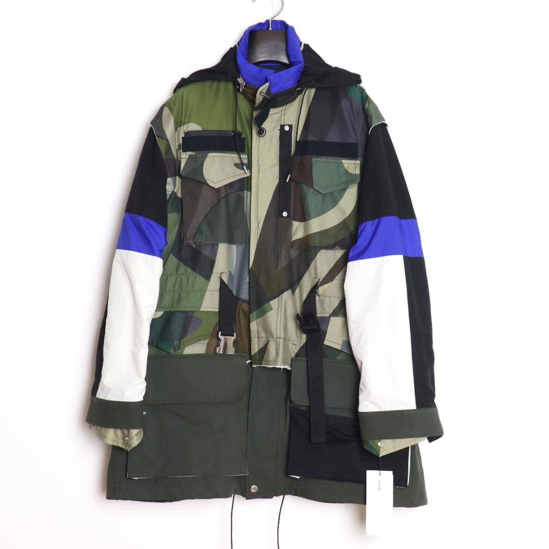 sacai × KAWS 新品 21AW 再構築 オーバーサイズ ジャケット 2