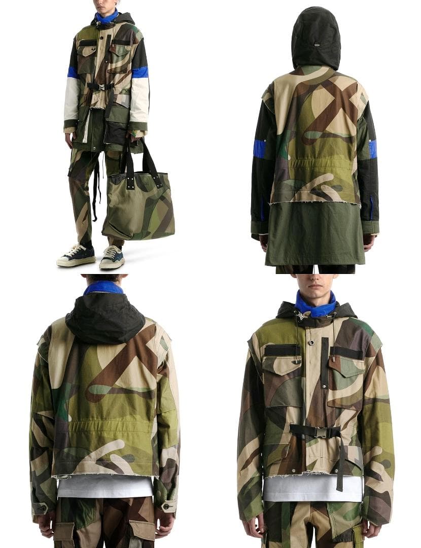 sacai × KAWS 新品 21AW 再構築 オーバーサイズ ジャケット 2