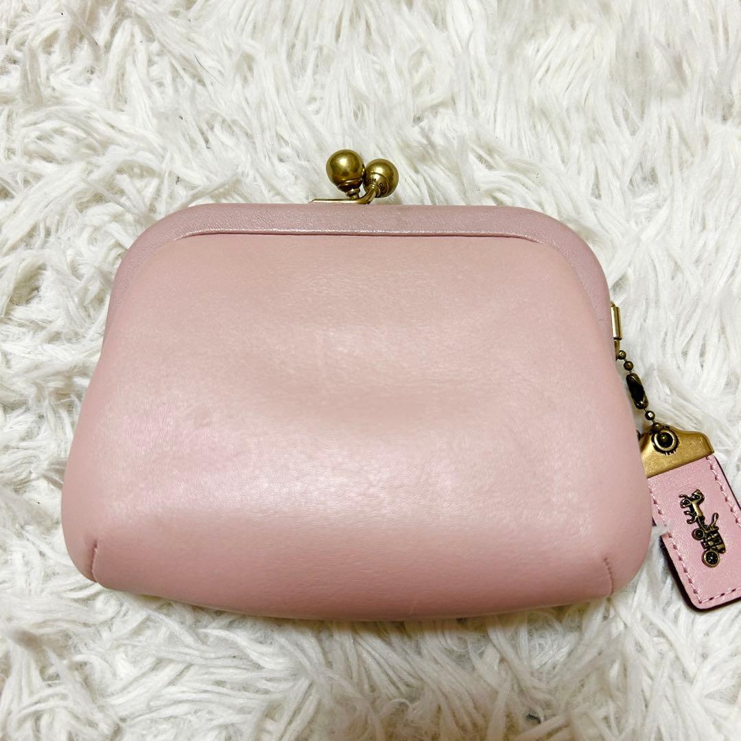 ⭐️現行・極美品⭐️コーチ キスロック がま口 ケース ポーチ ピンク