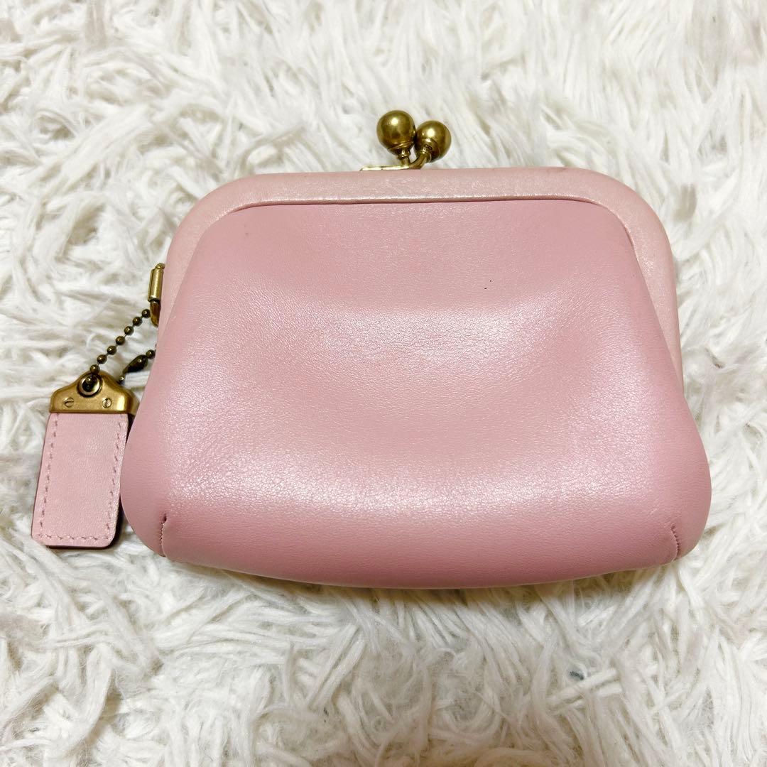 ⭐️現行・極美品⭐️コーチ キスロック がま口 ケース ポーチ ピンク