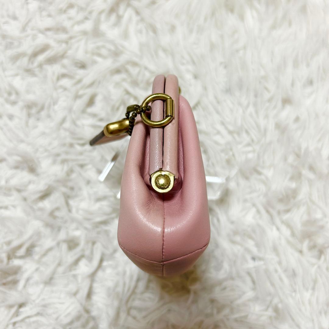 ⭐️現行・極美品⭐️コーチ キスロック がま口 ケース ポーチ ピンク