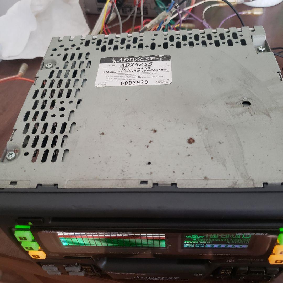 旧車 ADDZEST ADX5255 CD カセット　動作品　美品　メンテ済み