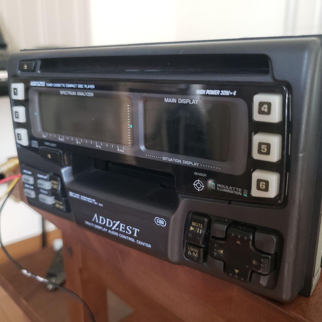 旧車 ADDZEST ADX5255 CD カセット　動作品　美品　メンテ済み