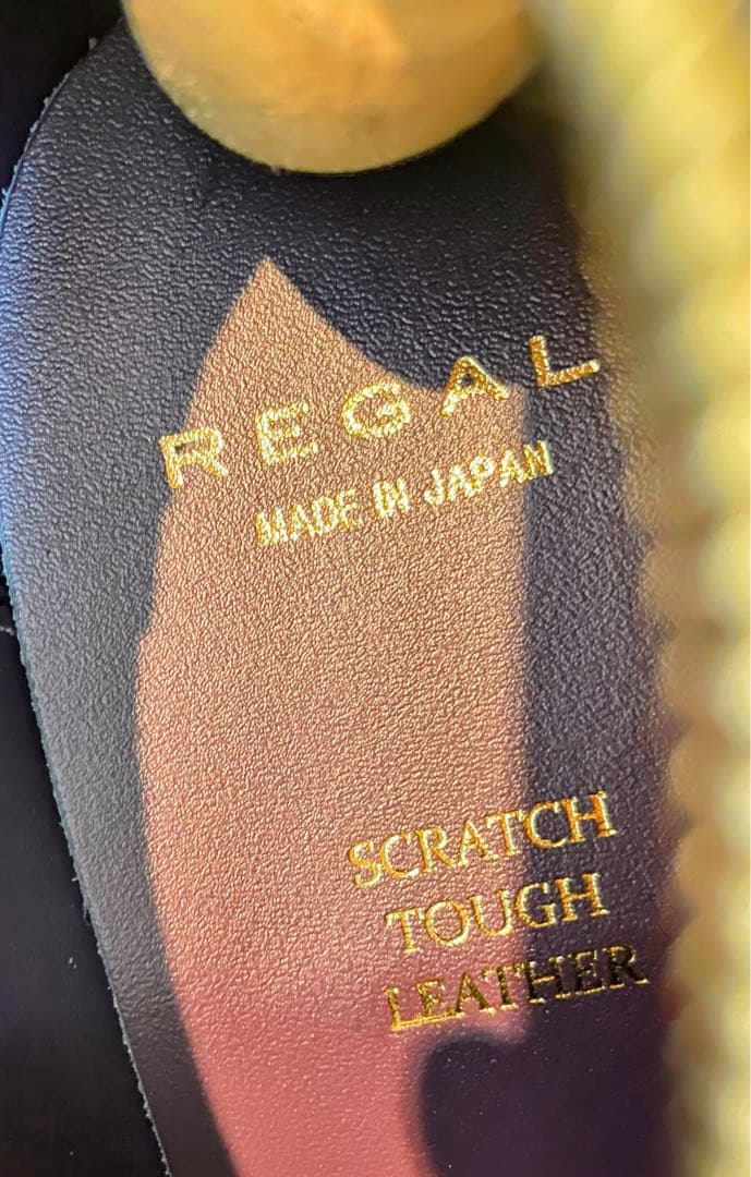 新品リーガル皮革レザーシューズストレートチップスクラッチタフレザー24.5