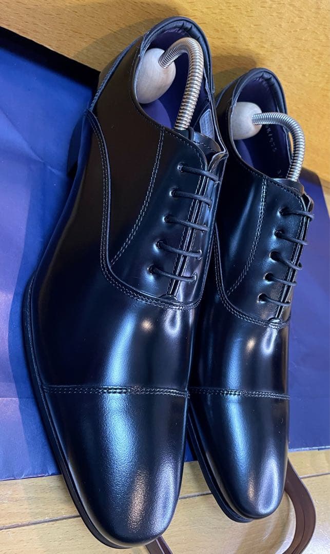 新品リーガル皮革レザーシューズストレートチップスクラッチタフレザー24.5