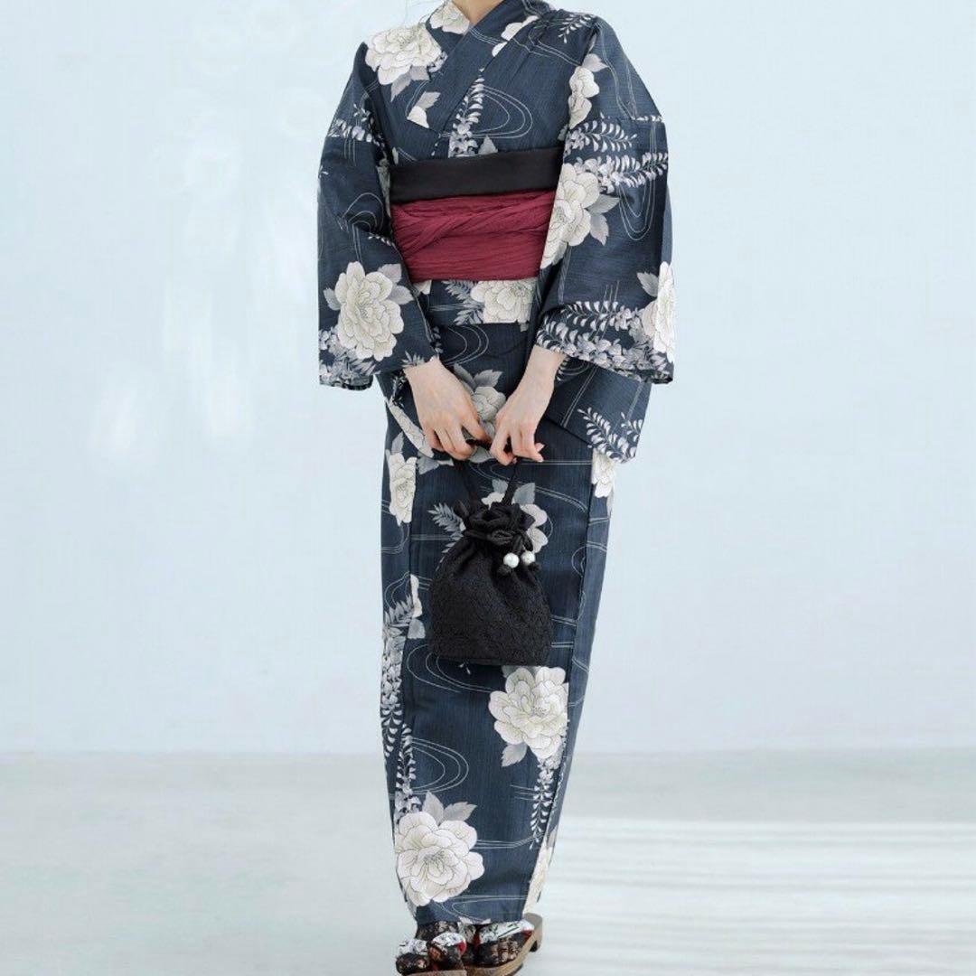 凪の藤ながれ dita Dita ディータ 5点セット 浴衣 帯 下駄 足袋