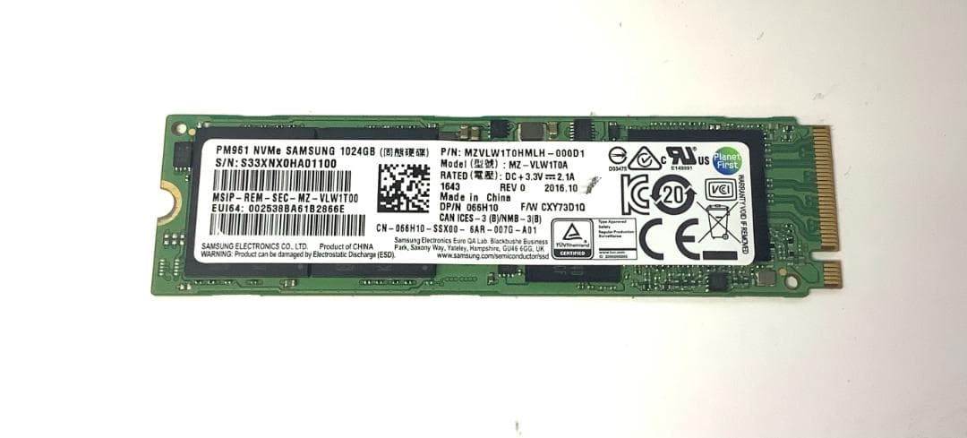 ③-WA355-SAMSUNG NVMe 1TB SSD 1点