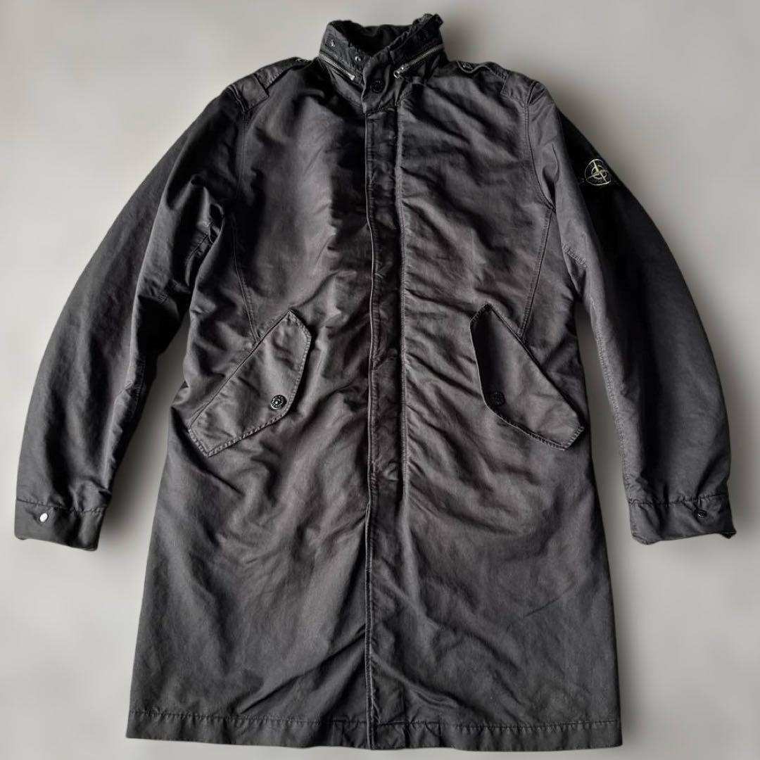 2009AW ストーンアイランド　モッズコート　ブラック　モード　大きめM