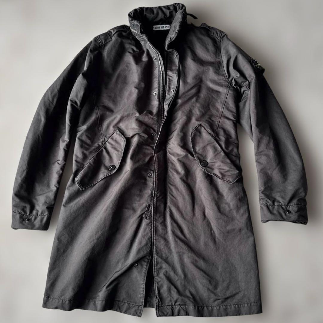 2009AW ストーンアイランド　モッズコート　ブラック　モード　大きめM