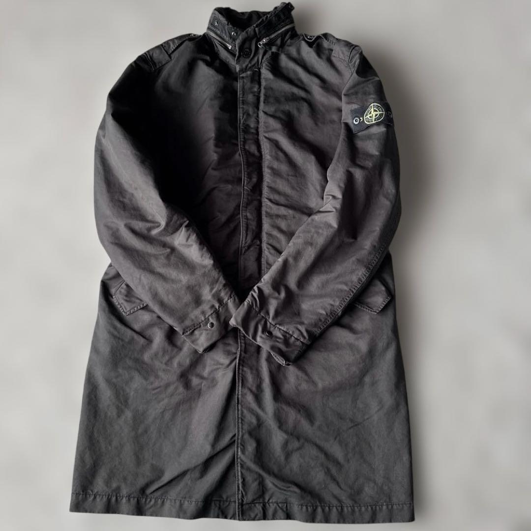 2009AW ストーンアイランド　モッズコート　ブラック　モード　大きめM