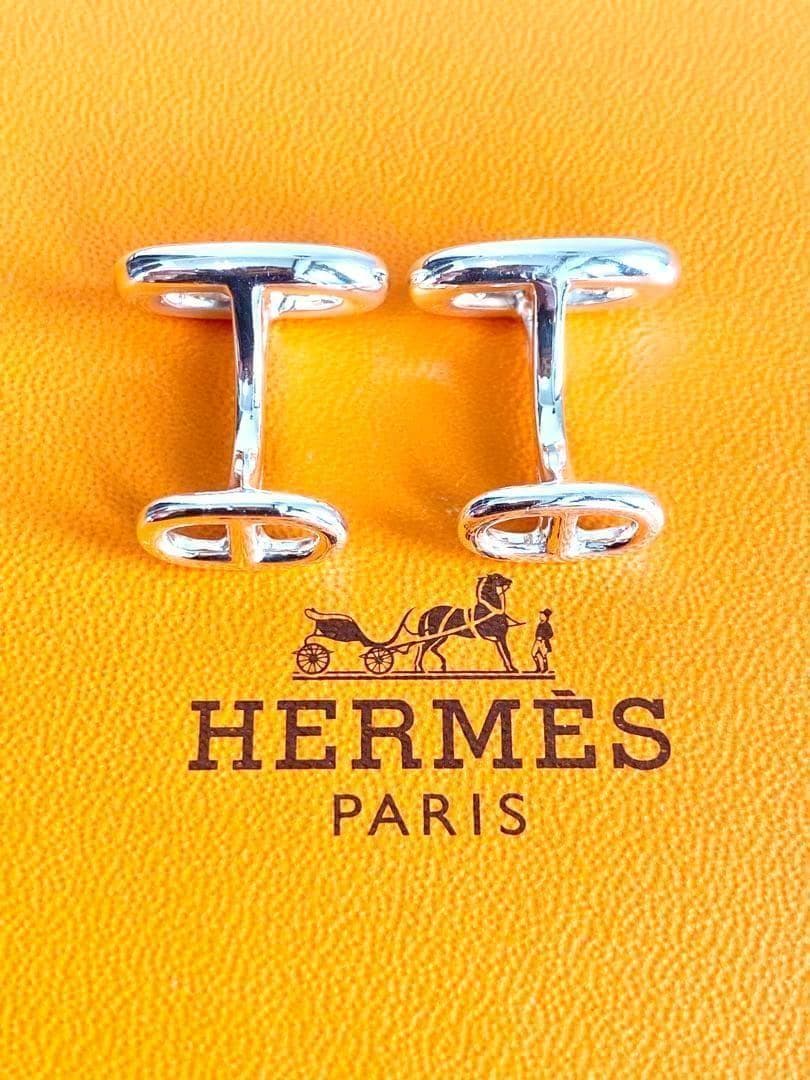 HERMES エルメス 925シルバー シェーヌダンクル カフリンクス カフス