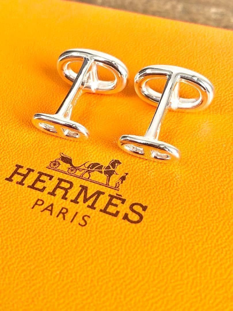 HERMES エルメス 925シルバー シェーヌダンクル カフリンクス カフス
