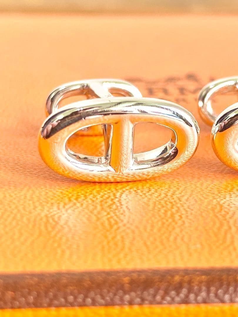 HERMES エルメス 925シルバー シェーヌダンクル カフリンクス カフス